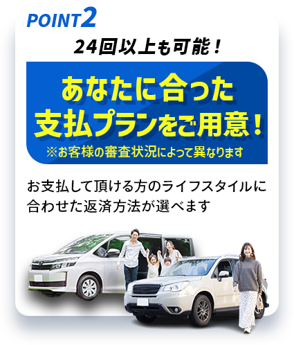 あなたに合った支払プランをご用意！